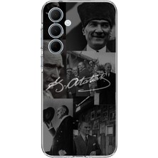 TechTree Samsung Galaxy A35 Uyumlu Kemal Atatürk Imza Baskılı Silikon Kılıf