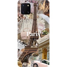 TechTree Samsung Galaxy Note 10 Lite Uyumlu Paris Kolaj Baskılı Silikon Kılıf