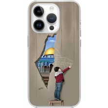 TechTree iPhone 14 Pro Max Uyumlu Mescid-I Aksa Duvar Baskılı Silikon Kılıf