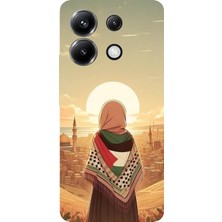 TechTree Poco X6 Pro Uyumlu Filistine Özgürlük Kız Baskılı Silikon Kılıf