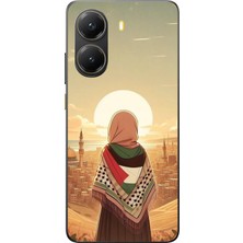 TechTree Poco X7 Pro Uyumlu Filistine Özgürlük Kız Baskılı Silikon Kılıf