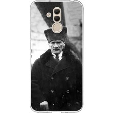 TechTree Huawei Mate 20 Lite Uyumlu Mustafa Kemal Atatürk Portre Baskılı Silikon Kılıf