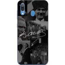 TechTree Samsung Galaxy A20 / A30 Uyumlu Kemal Atatürk Imza Baskılı Silikon Kılıf