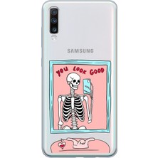 TechTree Samsung Galaxy A30S - A50 Uyumlu You Look Good Iskelet Tasarımlı Baskılı Silikon Kılıf