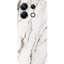 TechTree Poco X6 Pro Uyumlu Beyaz Mermer Baskılı Silikon Kılıf