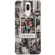TechTree Huawei Mate 10 Lite Uyumlu Friends Nostalji Tasarımlı Tasarımlı Baskılı Silikon Kılıf