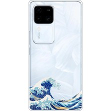 TechTree Vivo V30 Uyumlu Kanagawa Oki Nami Ura Dalgası Tasarımlı Baskılı Silikon Kılıf