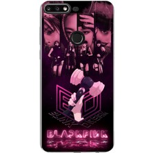 TechTree Huawei Y7 2018 - Honor 7c Uyumlu Blackpink Poster Baskılı Silikon Kılıf