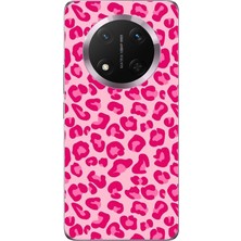 TechTree Honor Magic 7 Lite Uyumlu Pembe Leopar Tasarımlı Baskılı Silikon Kılıf