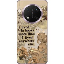 TechTree Honor Magic 7 Lite Uyumlu Kitap Okuyan Kadın Retro Baskılı Silikon Kılıf