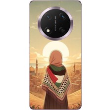 TechTree Honor Magic 7 Lite Uyumlu Filistine Özgürlük Kız Baskılı Silikon Kılıf