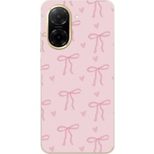 TechTree Redmi A5 Uyumlu Pembe Kalpli Fiyonklar Baskılı Silikon Kılıf