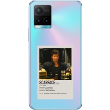TechTree Vivo Y21S/Y33S/Y32 Uyumlu Scarface Mini Poster Tasarımlı Baskılı Silikon Kılıf