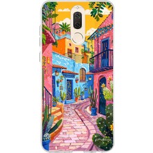 TechTree Huawei Mate 10 Lite Uyumlu Renkli Sanat Sokak Silikon Kılıf