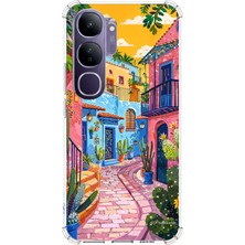 TechTree Vivo V40 Lite Uyumlu Renkli Sanat Sokak Silikon Kılıf
