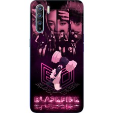 TechTree Oppo Reno 3 - A91 Uyumlu Blackpink Poster Baskılı Silikon Kılıf