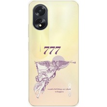 TechTree Oppo A38 Uyumlu 777 Melek Tasarımlı Baskılı Silikon Kılıf