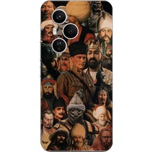 TechTree Honor 400 Pro Uyumlu Türk Büyükleri Kolaj Baskılı Silikon Kılıf