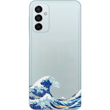 TechTree Samsung Galaxy M14 Uyumlu Kanagawa Oki Nami Ura Dalgası Tasarımlı Baskılı Silikon Kılıf