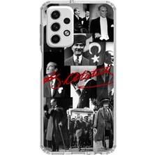 TechTree Samsung Galaxy A73 Uyumlu Kırmızı Mustafa Kemal Atatürk Imza Baskılı Silikon Kılıf