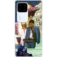 TechTree Vivo V30 Uyumlu Elvira Hancock & Tony Montana Tasarımlı Baskılı Silikon Kılıf