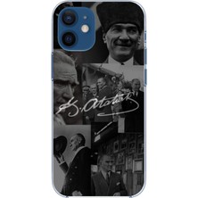 TechTree iPhone 12 Mini Uyumlu Kemal Atatürk Imza Baskılı Silikon Kılıf