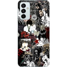 TechTree Samsung Galaxy M14 Uyumlu Death Note Kolaj Tasarımlı Baskılı Silikon Kılıf