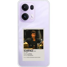 TechTree Oppo Reno 13 Pro Uyumlu Scarface Mini Poster Tasarımlı Baskılı Silikon Kılıf