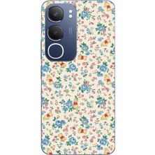 TechTree Vivo Y19S Uyumlu Ayı Winnie Pooh ve Çiçekler Baskılı Silikon Kılıf