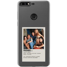 TechTree Huawei Y7 2018 - Honor 7c Uyumlu Friends Mini Poster Tasarımlı Baskılı Silikon Kılıf