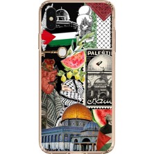 TechTree iPhone Xs Max Uyumlu Filistin Özgürlük Kolajı Baskılı Silikon Kılıf