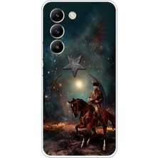 TechTree Vivo V30 Lite Uyumlu Atatürk At Üstünde Zafer Baskılı Silikon Kılıf