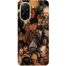 TechTree Redmi A5 Uyumlu Türk Büyükleri Kolaj Baskılı Silikon Kılıf