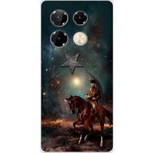 TechTree Infinix Note 40 Pro Uyumlu Atatürk At Üstünde Zafer Baskılı Silikon Kılıf