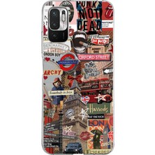 TechTree Redmi Note 10 5g Uyumlu Londra Baskılı Silikon Kılıf