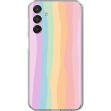 TechTree Samsung Galaxy M15 Uyumlu Gökkuşağı Rengarenk Baskılı Silikon Kılıf