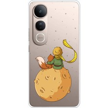 TechTree Vivo V50 Lite Uyumlu Küçük Prens Gezegen Boa Tasarımlı Baskılı Silikon Kılıf