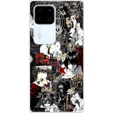 TechTree Vivo V30 Uyumlu Death Note Kolaj Tasarımlı Baskılı Silikon Kılıf