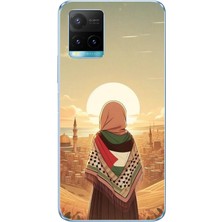TechTree Vivo Y21S/Y33S/Y32 Uyumlu Filistine Özgürlük Kız Baskılı Silikon Kılıf