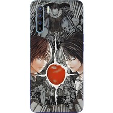 TechTree Oppo Reno 3 - A91 Uyumlu Death Note Kapak Tasarımlı Baskılı Silikon Kılıf