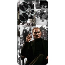 TechTree Poco F6 Uyumlu Mustafa Kemal Atatürk Kolaj Baskılı Silikon Kılıf