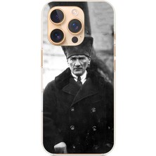 TechTree iPhone 16 Pro Uyumlu Mustafa Kemal Atatürk Portre Baskılı Silikon Kılıf