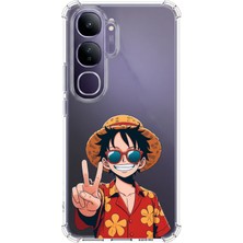 TechTree Vivo V40 Lite Uyumlu Monkey D. Luffy Tasarımlı Baskılı Silikon Kılıf