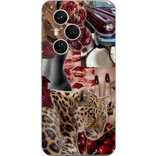 TechTree Honor 400 Pro Uyumlu Leopar Kırmızı Vibes Baskılı Silikon Kılıf