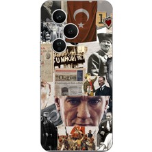 TechTree Honor 400 Pro Uyumlu Atatürk Cumhuriyet Kolaj Baskılı Silikon Kılıf