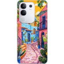 TechTree Vivo Y29 Uyumlu Renkli Sanat Sokak Silikon Kılıf