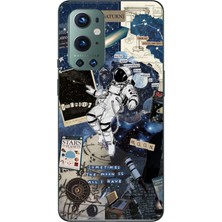 TechTree Oneplus 9 Pro Uyumlu Retro Astronot Tasarımlı Baskılı Silikon Kılıf