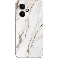 TechTree Honor 400 Uyumlu Beyaz Mermer Baskılı Silikon Kılıf