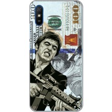 TechTree Redmi 9A Uyumlu Scarface Dolar Tasarımlı Baskılı Silikon Kılıf