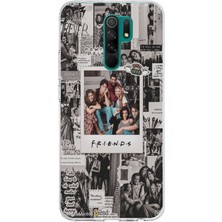 TechTree Redmi 9 Uyumlu Friends Nostalji Tasarımlı Tasarımlı Baskılı Silikon Kılıf